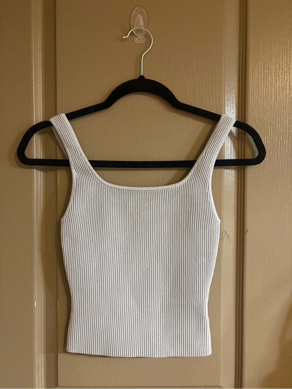 Babaton Gray Ribbed Tank Top XS